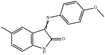 (3Z)-3-[(4-methoxyphenyl)imino]-5-methyl-1,3-dihydro-2H-indol-2-one Structure