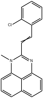 (E)-2-(2-chlorostyryl)-1-methyl-1H-perimidine Struktur