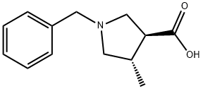 (3S,4S)-1-benzyl-4-methylpyrrolidine-3-carboxylic acid Struktur