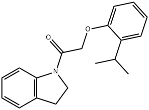 1-[(2-isopropylphenoxy)acetyl]indoline Struktur