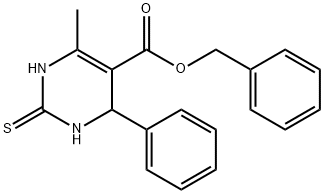 benzyl 6-methyl-4-phenyl-2-thioxo-1,2,3,4-tetrahydropyrimidine-5-carboxylate Struktur