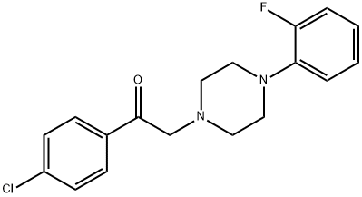 1-(4-chlorophenyl)-2-(4-(2-fluorophenyl)piperazin-1-yl)ethan-1-one Struktur