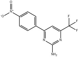 4-(4-Nitro-phenyl)-6-trifluoromethyl-pyrimidin-2-ylamine Struktur