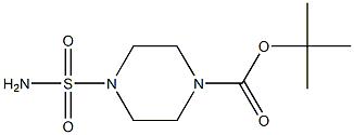 1-Piperazinecarboxylic acid, 4-(aminosulfonyl)-, 1,1-dimethylethyl ester Struktur