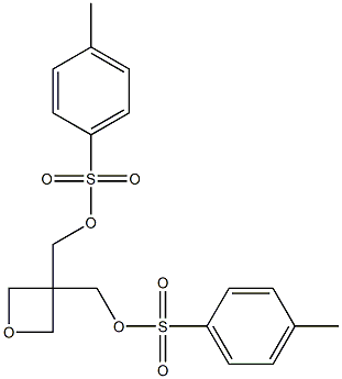 3,3-bis[(4-methylphenyl)sulfonyloxymethyl]oxetane Struktur