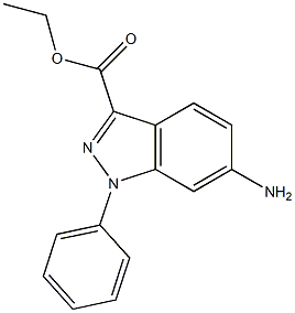 1H-Indazole-3-carboxylic acid, 6-amino-1-phenyl-, ethyl ester Struktur