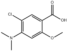 Benzoic acid, 5-chloro-4-(dimethylamino)-2-methoxy- Struktur