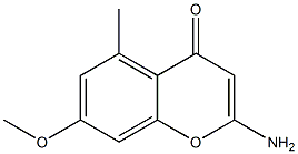 4H-1-Benzopyran
-4-one, 2-amino
-7-methoxy-5-methyl- Struktur