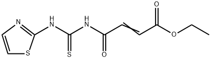 ethyl 4-oxo-4-{[(1,3-thiazol-2-ylamino)carbonothioyl]amino}-2-butenoate Struktur