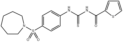 N-[[4-(azepan-1-ylsulfonyl)phenyl]carbamothioyl]thiophene-2-carboxamide Structure