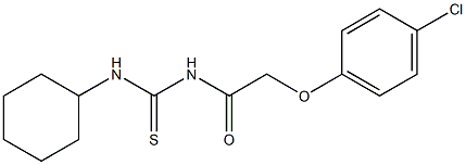 2-(4-chlorophenoxy)-N-[(cyclohexylamino)carbonothioyl]acetamide Struktur