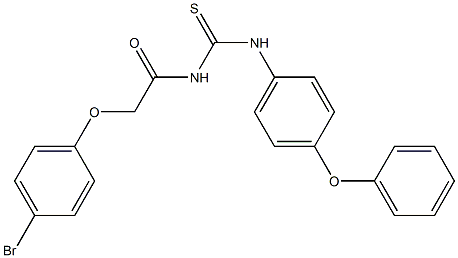 2-(4-bromophenoxy)-N-{[(4-phenoxyphenyl)amino]carbonothioyl}acetamide Struktur