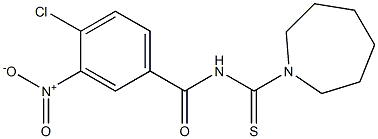 N-(1-azepanylcarbonothioyl)-4-chloro-3-nitrobenzamide Struktur