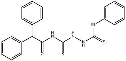 N-{[2-(anilinocarbonothioyl)hydrazino]carbonothioyl}-2,2-diphenylacetamide Struktur