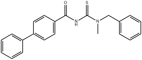 N-{[benzyl(methyl)amino]carbonothioyl}-4-biphenylcarboxamide Struktur