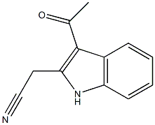 1H-Indole-2-acetonitrile, 3-acetyl- Struktur