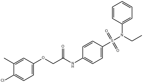 2-(4-chloro-3-methylphenoxy)-N-(4-{[ethyl(phenyl)amino]sulfonyl}phenyl)acetamide Struktur