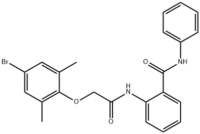 2-{[(4-bromo-2,6-dimethylphenoxy)acetyl]amino}-N-phenylbenzamide Struktur