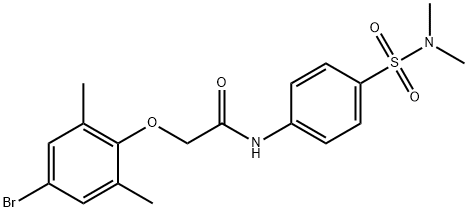 2-(4-bromo-2,6-dimethylphenoxy)-N-[4-(dimethylsulfamoyl)phenyl]acetamide Struktur