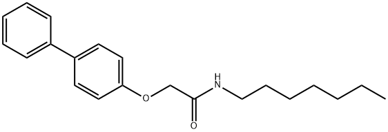 2-(4-biphenylyloxy)-N-heptylacetamide Struktur