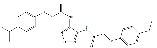 2-(4-propan-2-ylphenoxy)-N-[4-[[2-(4-propan-2-ylphenoxy)acetyl]amino]-1,2,5-oxadiazol-3-yl]acetamide Struktur