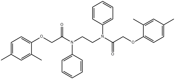 N,N'-1,2-ethanediylbis[2-(2,4-dimethylphenoxy)-N-phenylacetamide] Struktur