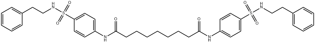 N,N'-bis(4-{[(2-phenylethyl)amino]sulfonyl}phenyl)nonanediamide Struktur