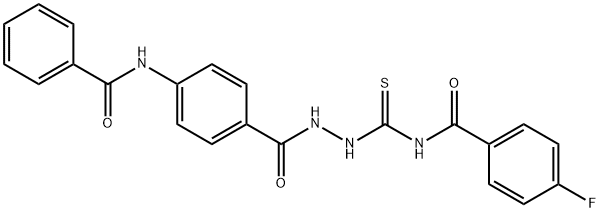 N-({2-[4-(benzoylamino)benzoyl]hydrazino}carbonothioyl)-4-fluorobenzamide Struktur