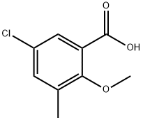 5-chloro-2-methoxy-3-methylbenzoic acid Struktur