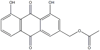 9,10-Anthracenedione, 3-[(acetyloxy)methyl]-1,8-dihydroxy- Struktur