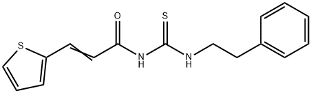 N-{[(2-phenylethyl)amino]carbonothioyl}-3-(2-thienyl)acrylamide Struktur