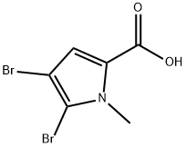 1H-Pyrrole-2-carboxylic acid, 4,5-dibromo-1-methyl- Struktur