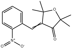 2,2,5,5-Tetramethyl-4-(2-nitro-benzylidene)-dihydro-furan-3-one Struktur