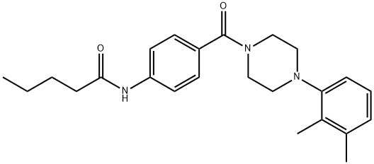 N-(4-{[4-(2,3-dimethylphenyl)piperazin-1-yl]carbonyl}phenyl)pentanamide Struktur