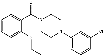 [4-(3-chlorophenyl)piperazin-1-yl]-(2-ethylsulfanylphenyl)methanone Struktur