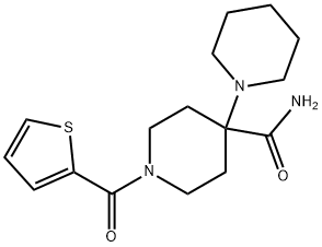 1'-(thiophen-2-ylcarbonyl)-1,4'-bipiperidine-4'-carboxamide Struktur