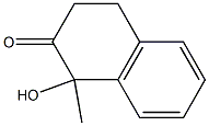 2(1H)-Naphthalenone, 3,4-dihydro-1-hydroxy-1-methyl- Struktur