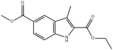 2-ETHYL 5-METHYL 3-METHYL-1H-INDOLE-2,5-DICARBOXYLATE Struktur