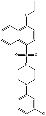 1-(3-chlorophenyl)-4-((4-ethoxynaphthalen-1-yl)sulfonyl)piperazine Struktur