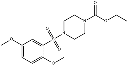 ethyl 4-((2,5-dimethoxyphenyl)sulfonyl)piperazine-1-carboxylate Struktur