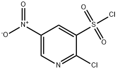 2-Chloro-5-nitro-pyridine-3-sulfonyl chloride Struktur