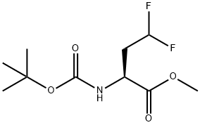 methyl (S)-2-((tert-butoxycarbonyl)amino)-4,4-difluorobutanoate Struktur