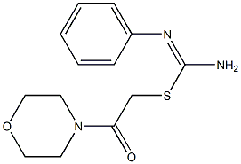 (2-morpholin-4-yl-2-oxoethyl) N'-phenylcarbamimidothioate Struktur