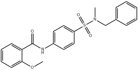 N-[4-[benzyl(methyl)sulfamoyl]phenyl]-2-methoxybenzamide Struktur