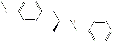 (S)-(-)-1-(4'-methoxyphenyl)-2-benzylaminopropane Struktur