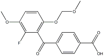 Benzoic acid, 4-[2-fluoro-3-methoxy-6-(methoxymethoxy)benzoyl]- Struktur