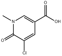 5-Chloro-1-methyl-6-oxo-1,6-dihydro-pyridine-3-carboxylic acid Struktur