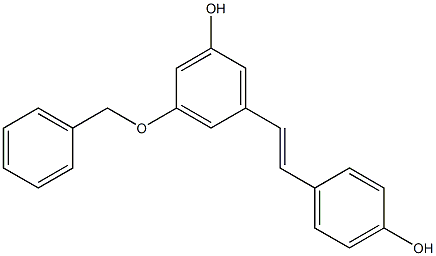 3-[(E)-2-(4-hydroxyphenyl)ethenyl]-5-phenylmethoxyphenol Struktur