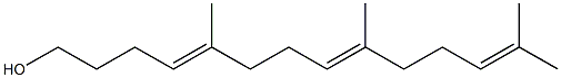 4,8,12-Tetradecatrien-1-ol, 5,9,13-trimethyl-, (E,E)- Struktur