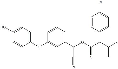 [cyano-[3-(4-hydroxyphenoxy)phenyl]methyl] 2-(4-chlorophenyl)-3-methyl-butanoate Struktur